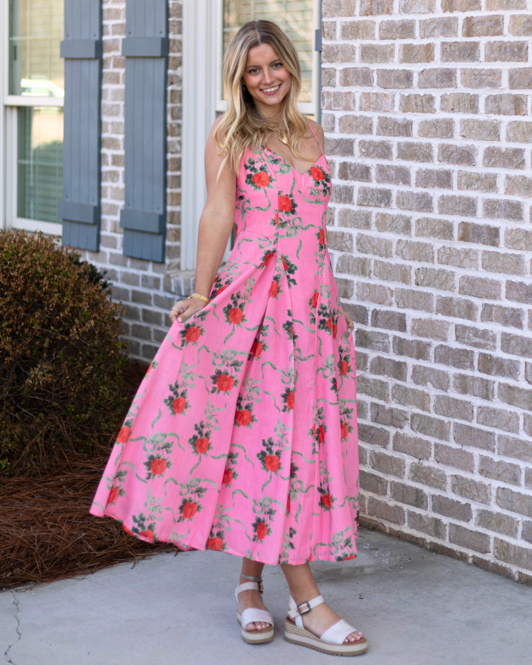 pink rose clothing dress Full length Pink Rose Dress - Rose Pink Dress - Prom Dress